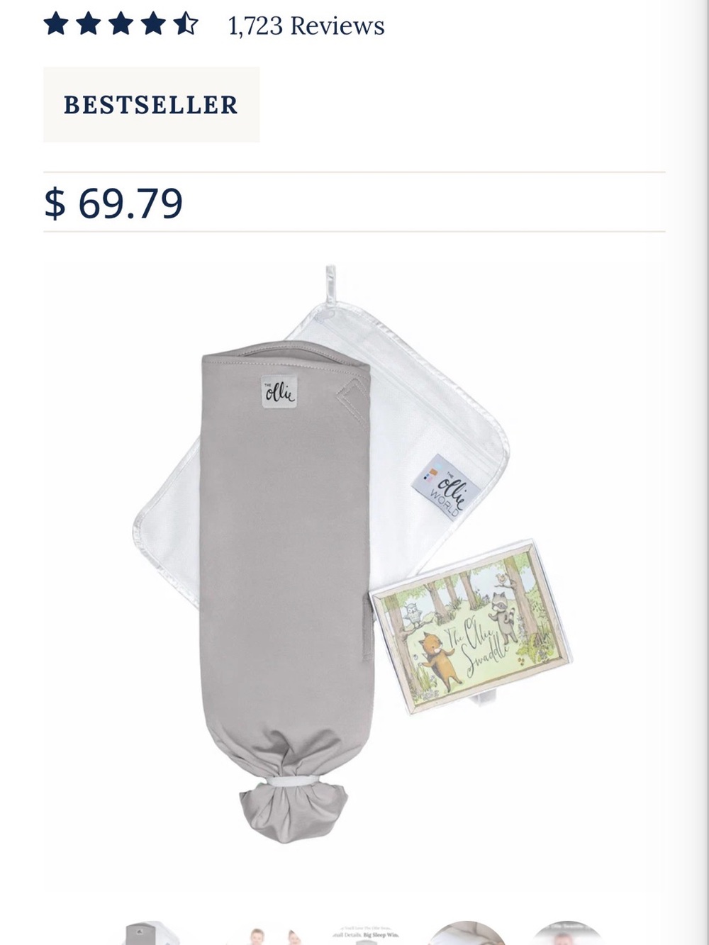 Gray Ollie Swaddle - one size